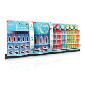 temporary display corrugated in-line side counter Jarden